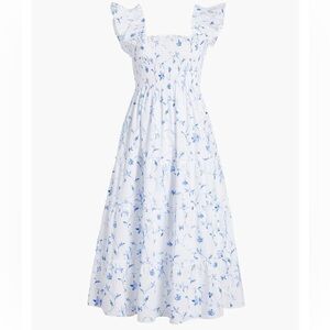 Hill House The Ellie Nap Dress XL Blue Botanical